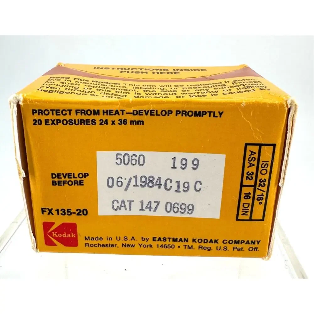 Kodak Panatomic-X FX 135-20 Black & White Film 35mm ISO 32 Vintage Expired 1984